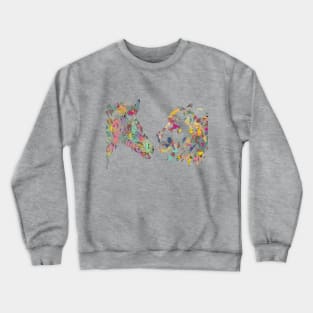 Colourful Zebra & Lion Safari Print Crewneck Sweatshirt